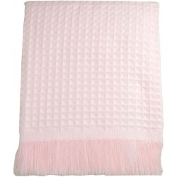 Waffle shawl, Pink