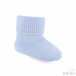 Blue baby socks 0-3m