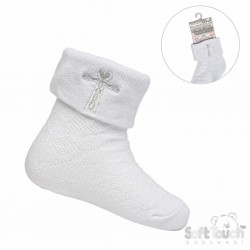 White baby socks with Cross