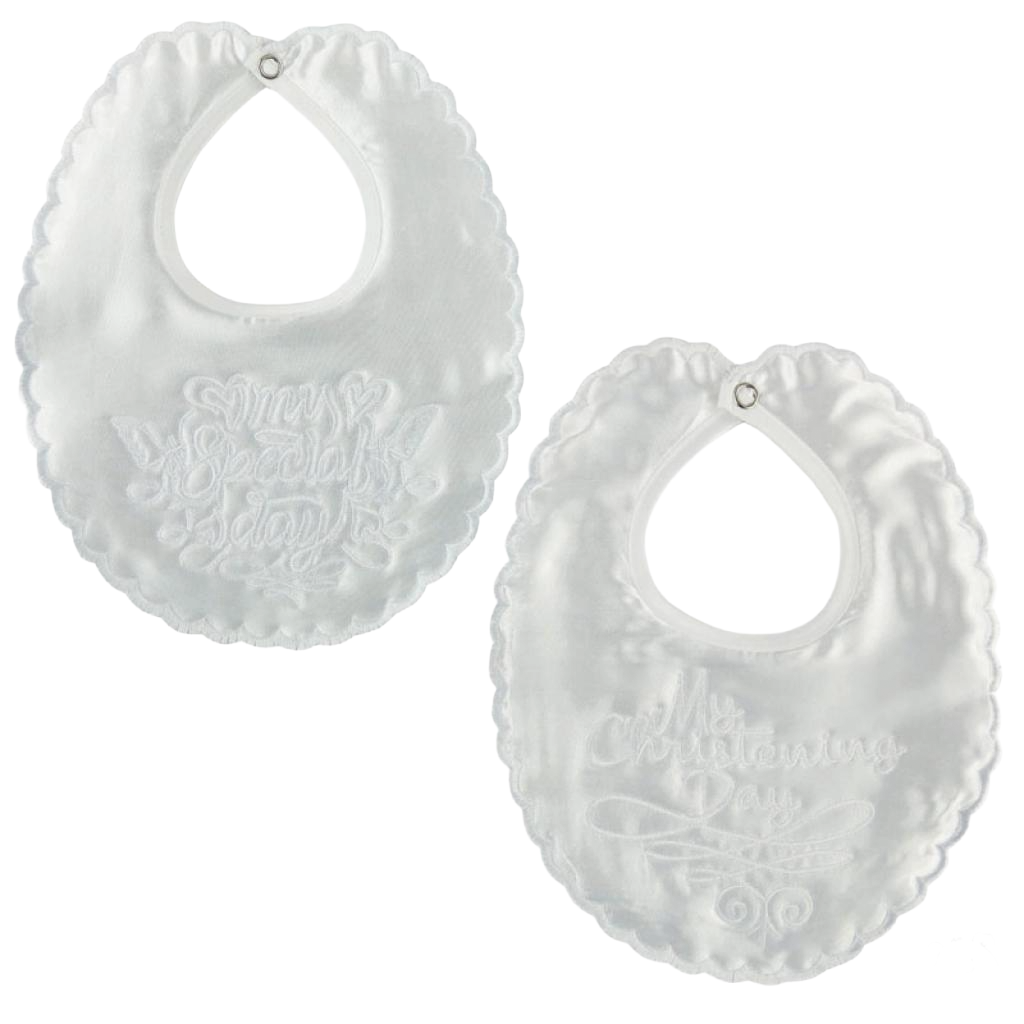 Satin Christening Bib