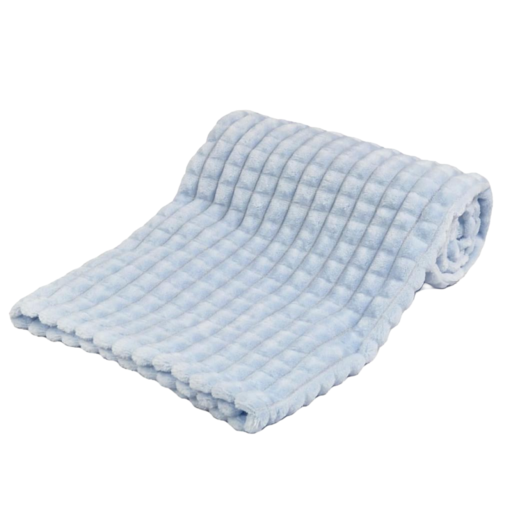 Blue Wafer Waffle Blanket