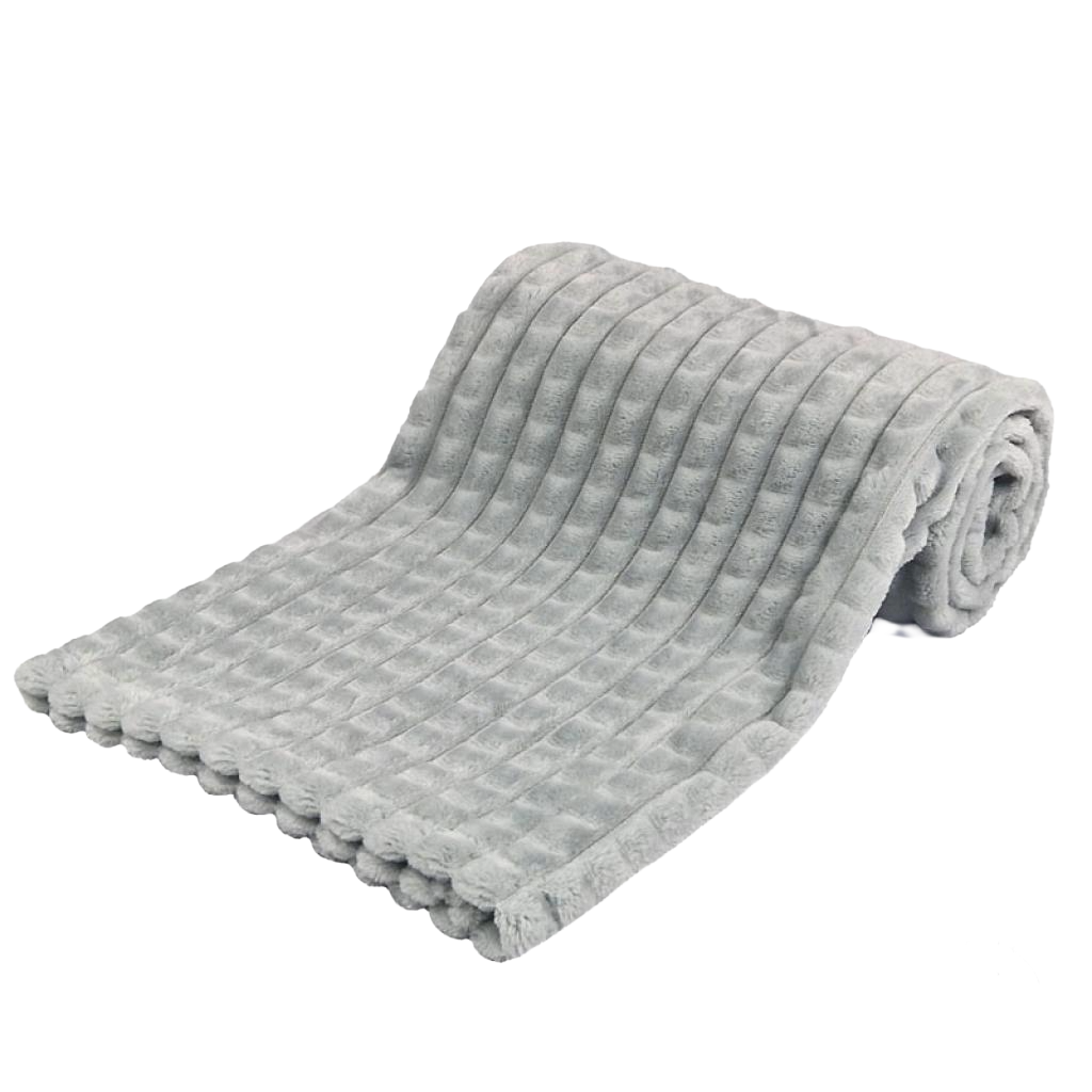 Grey Wafer Waffle Blanket