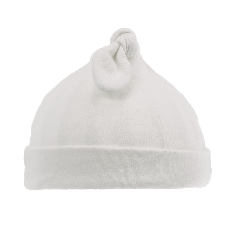 White Knotty Hat 0-6m